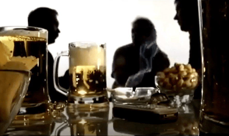 Alcohol consumption in a male company
